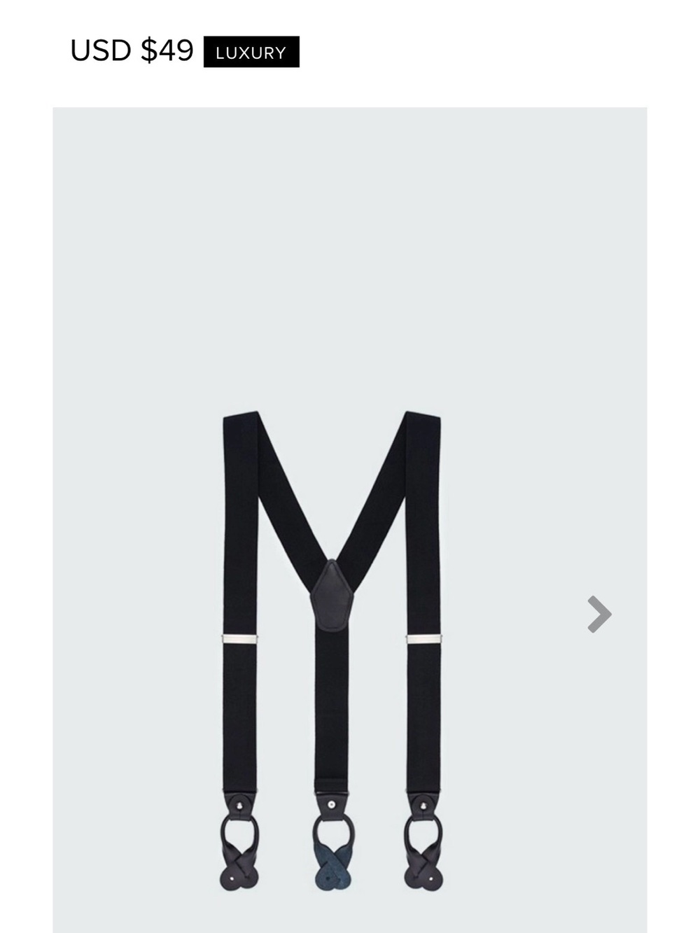 Men’s Indochino Black Suspenders - NWT